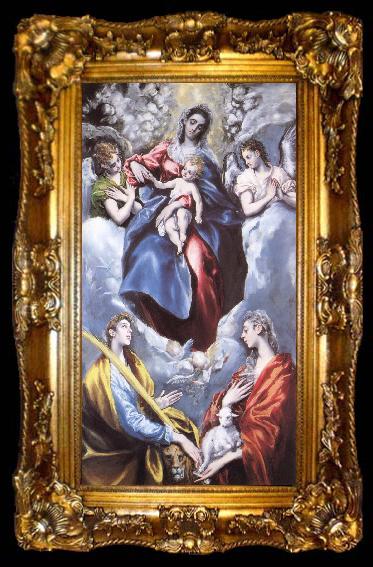 framed  El Greco Madonna and child, and  Sta Martina and Sta Agnes, ta009-2